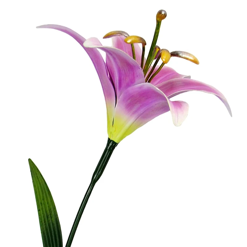 Purple Metal Lily Garden Stake, 32.8" - Image 2