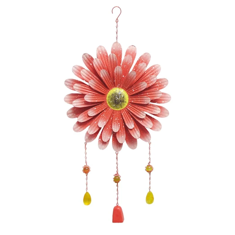 Red Flower Suncatcher Wind Chime