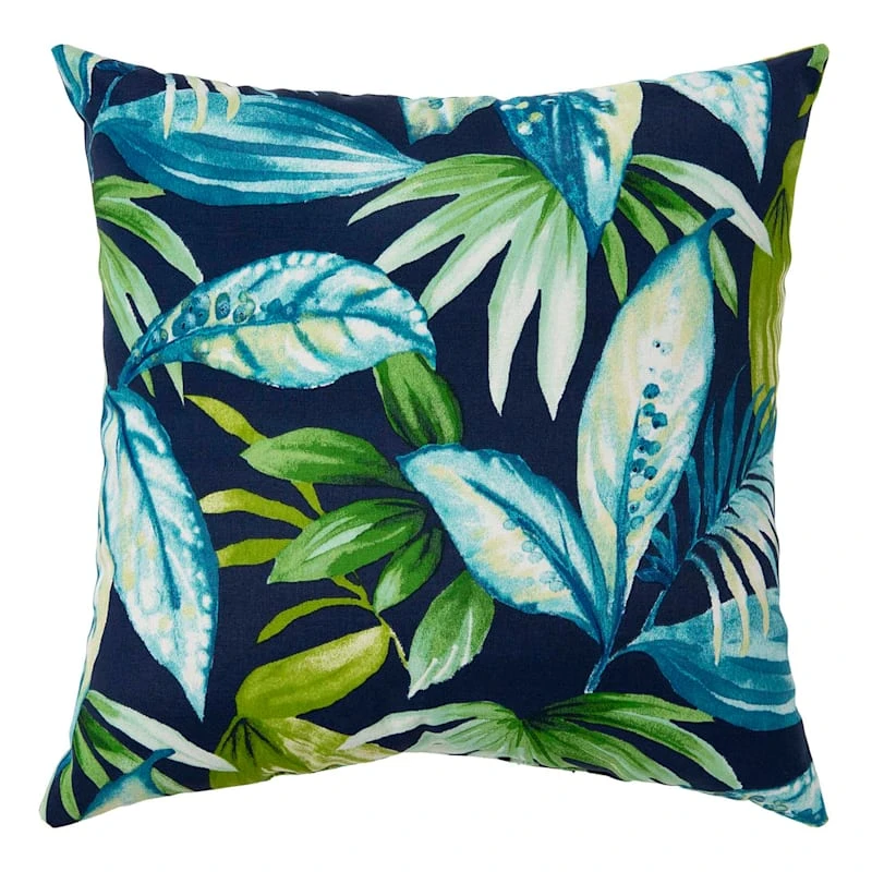 Seneca Navy Oversized Outdoor Throw Pillow, 20"