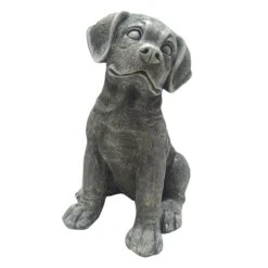 Sitting Puppy Garden Statue, 11"