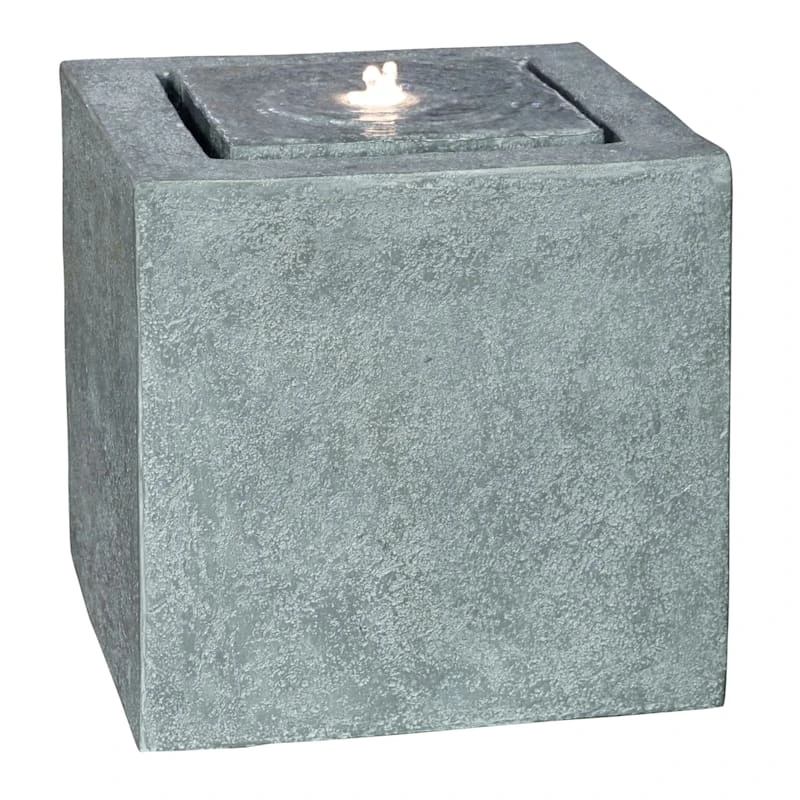 Square Lit Fountain