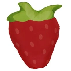 Strawberry Shaped Outdoor Throw Pillow, 20x13.5