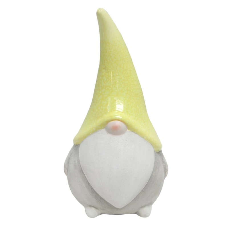 Sunny Club Outdoor Yellow Terracotta Garden Gnome, 10"