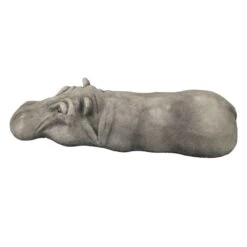 Swimming Hippo Garden Decor