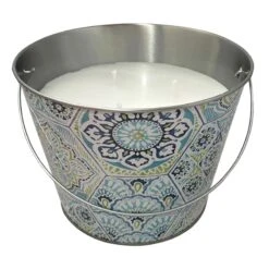 Teal Calista Citronella Bucket Candle, 28oz
