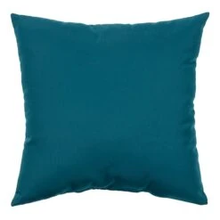Teal Canvas Oversized Square Outdoor Throw Pillow