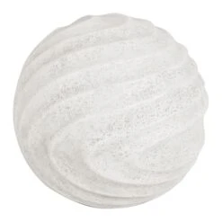 Tracey Boyd Outdoor White Sphere Garden Decor, 10"