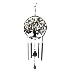 Tree Of Life Metal Cutout Wind Chime, 30"