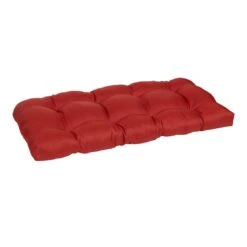 Tristin Cherry Red Premium Outdoor Wicker Settee Cushion