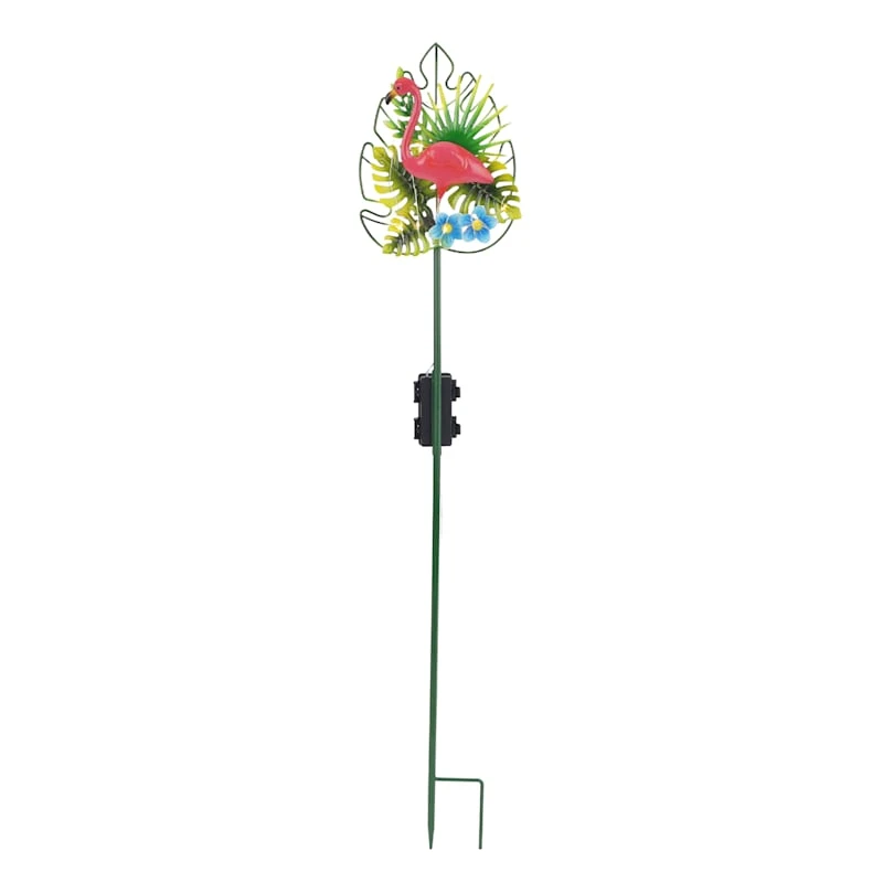 Tropical Flamingo LED Garden Stake, 33.5"