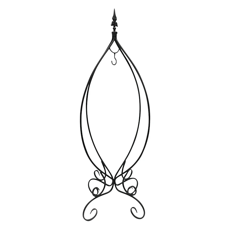 Tulip Fold Black Metal Plant Hanger, 14x47x12