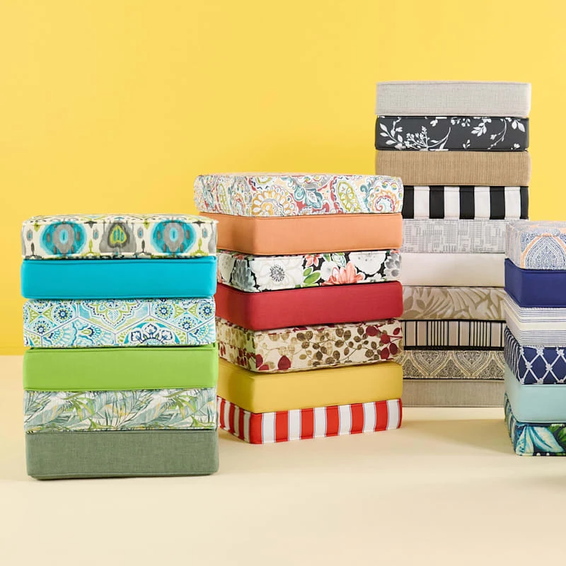 Turquoise Paso Gusseted Outdoor Deep Seat Cushion - Image 4