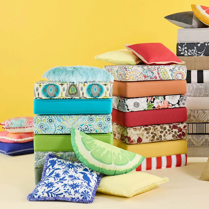 Turquoise Paso Gusseted Outdoor Deep Seat Cushion - Image 5