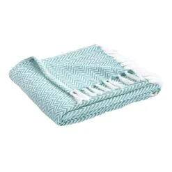 Ty Pennington Aquaesque Chevron Outdoor Throw Blanket, 50x60