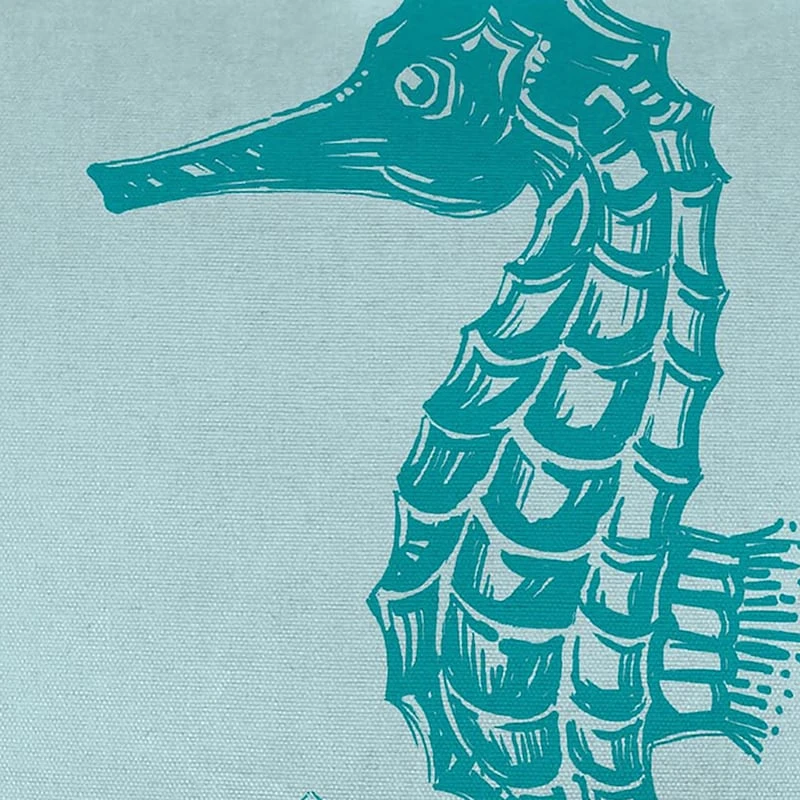 Ty Pennington Blue Seahorse Outdoor Throw Pillow, 16" - Image 2
