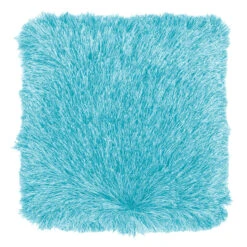 Ty Pennington Blue Shag Outdoor Throw Pillow, 16"