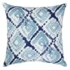 Ty Pennington Canal Blue Shibori Diamond Outdoor Throw Pillow, 16"