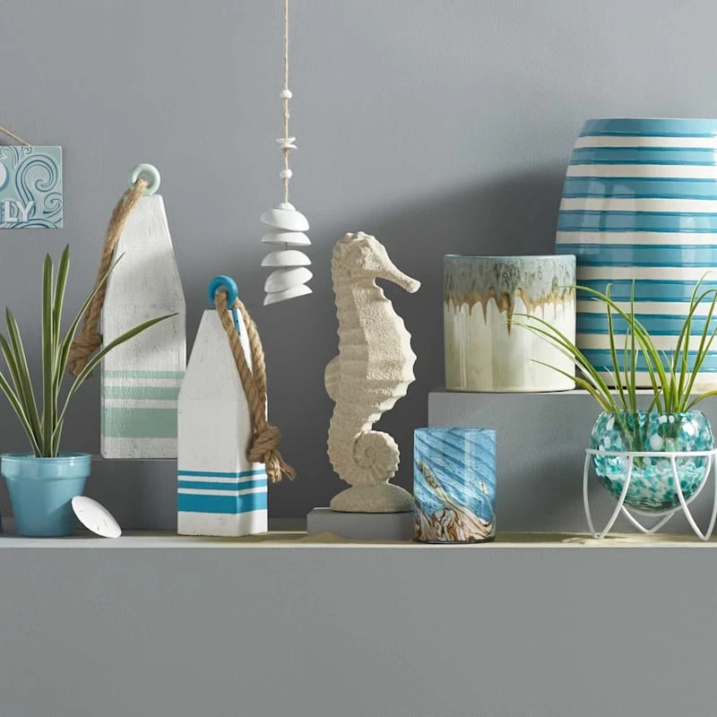 Ty Pennington Outdoor Blue Wooden Buoy - Image 3