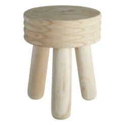 Ty Pennington Round Natural Wood Plant Stand, 14x18