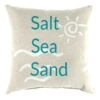 Ty Pennington Salt, Sea, Sand Outdoor Throw Pillow, 16"