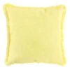 Yellow Faux Linen Fringe Outdoor Throw Pillow, 18"